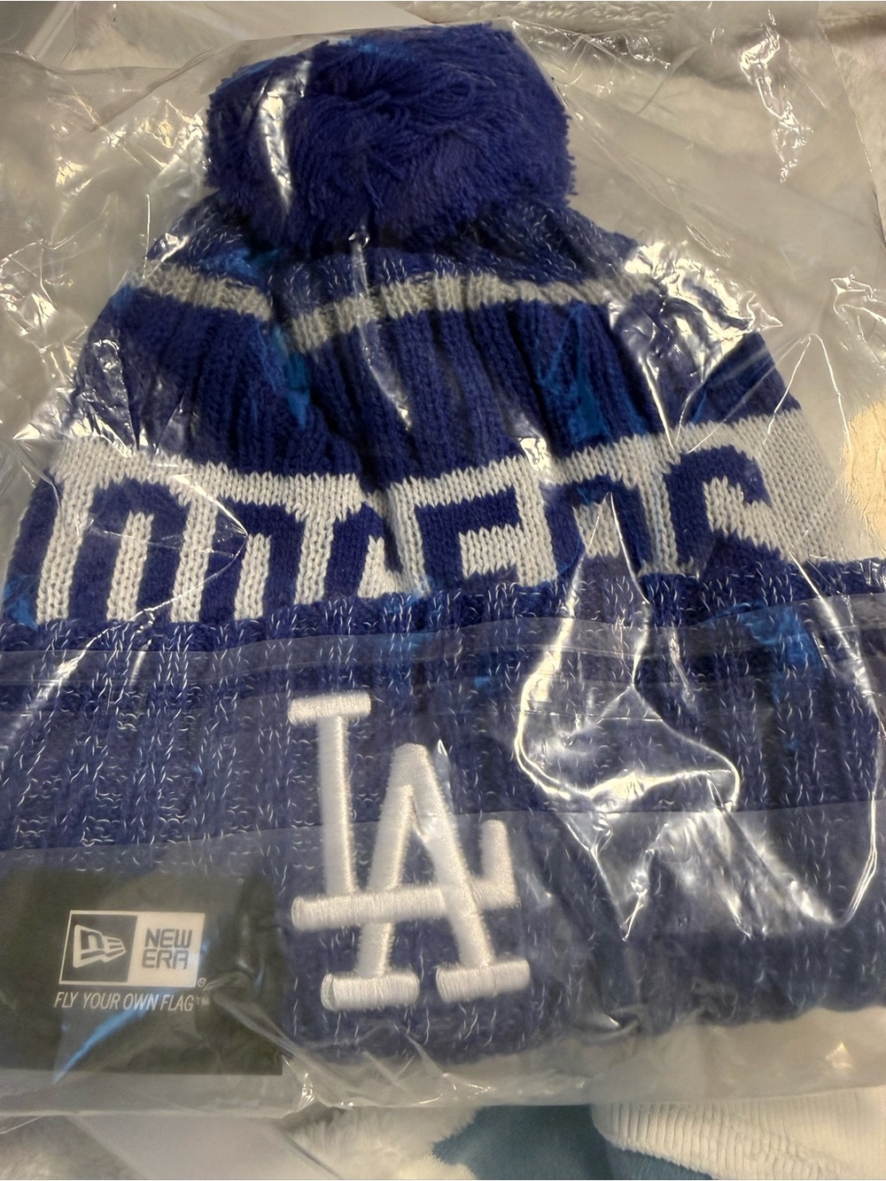LA Dodgers Pom Pom hat men